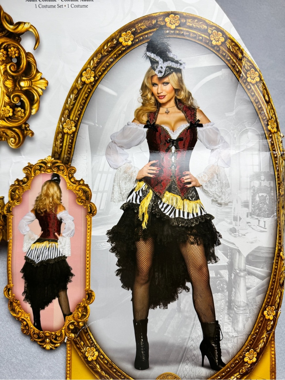 InCharacter High Seas Treasure Womens Large Pirate Costume Sexy Corset Halloween